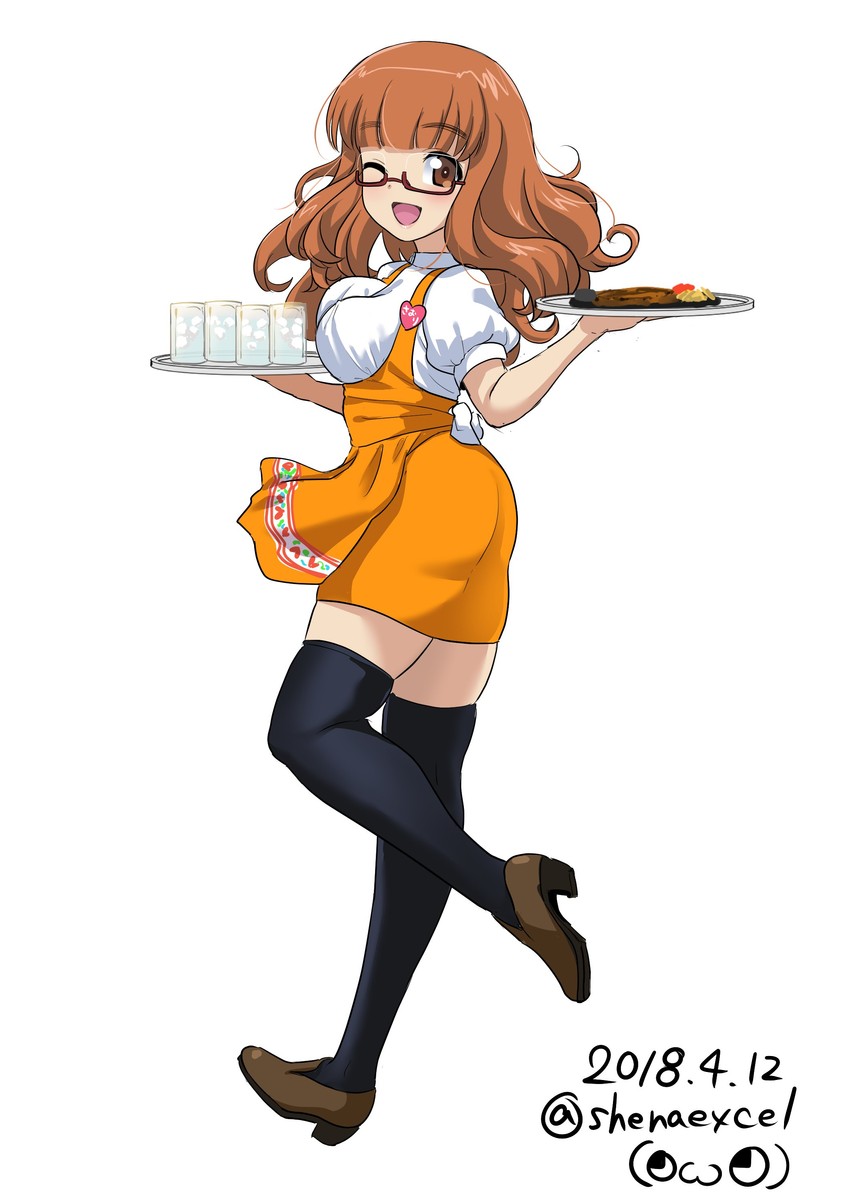 takebe saori (girls und panzer) drawn by shiina_excel