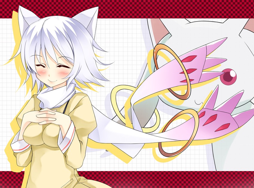 kyubey (mahou shoujo madoka magica) drawn by kusano_(torisukerabasu)
