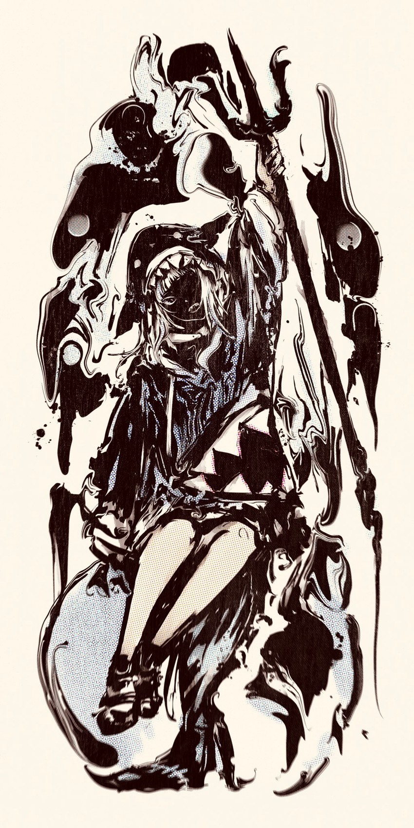 gawr gura (hololive and 1 more) drawn by setta_(anisolution)