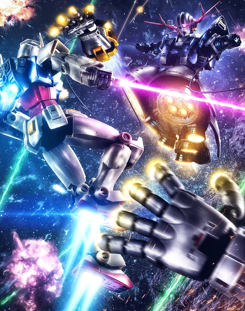 rx-78-2 gundam and zeong (gundam and 1 more) drawn by youiki