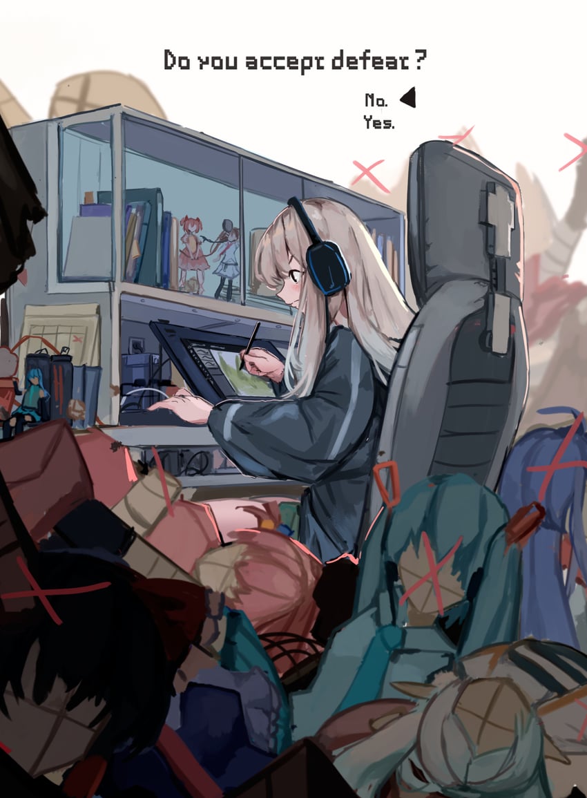 hatsune miku, akemi homura, kaname madoka, gotoh hitori, frieren, and 2 more (original and 6 more) drawn by vanilla_flan