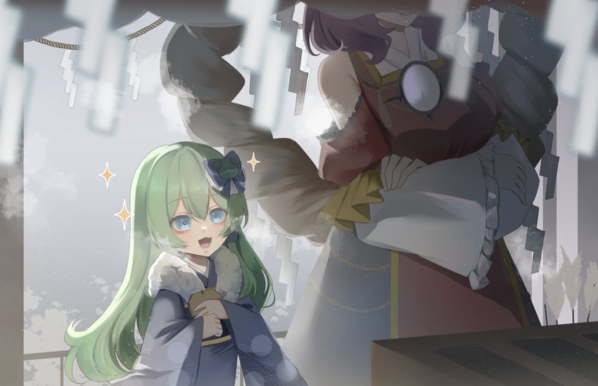 kochiya sanae and yasaka kanako (touhou) drawn by no_noru