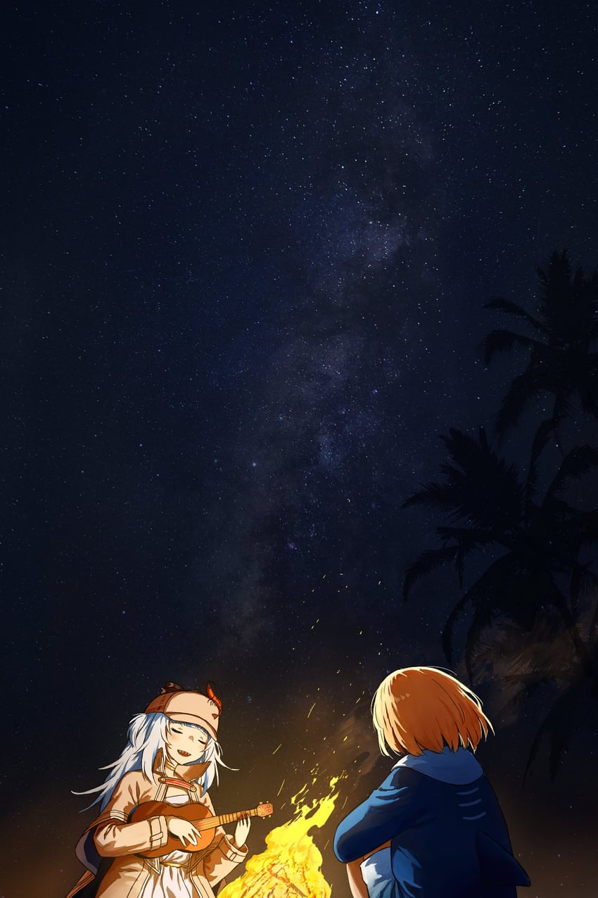 gawr gura and watson amelia (hololive and 1 more) drawn by haraya_manawari
