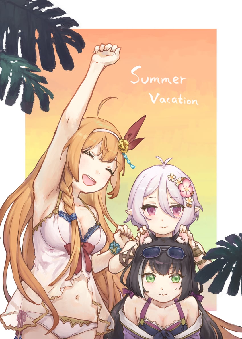 karyl, kokkoro, and pecorine (princess connect!) drawn by miya8111