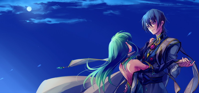 c.c. and lelouch vi britannia (code geass) drawn by chu_nou