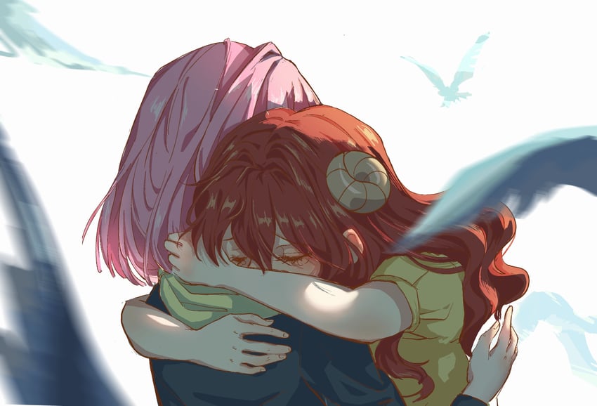 yoshida yuuko and chiyoda momo (machikado mazoku) drawn by vickyaaa