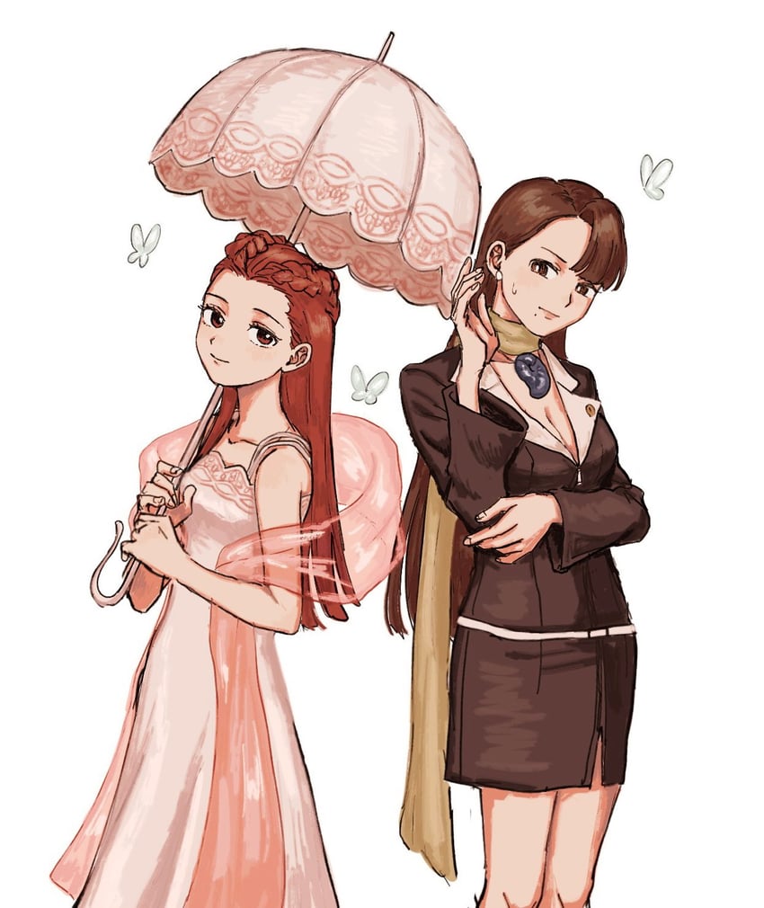 mia fey and dahlia hawthorne (ace attorney and 1 more) drawn by renshu_usodayo