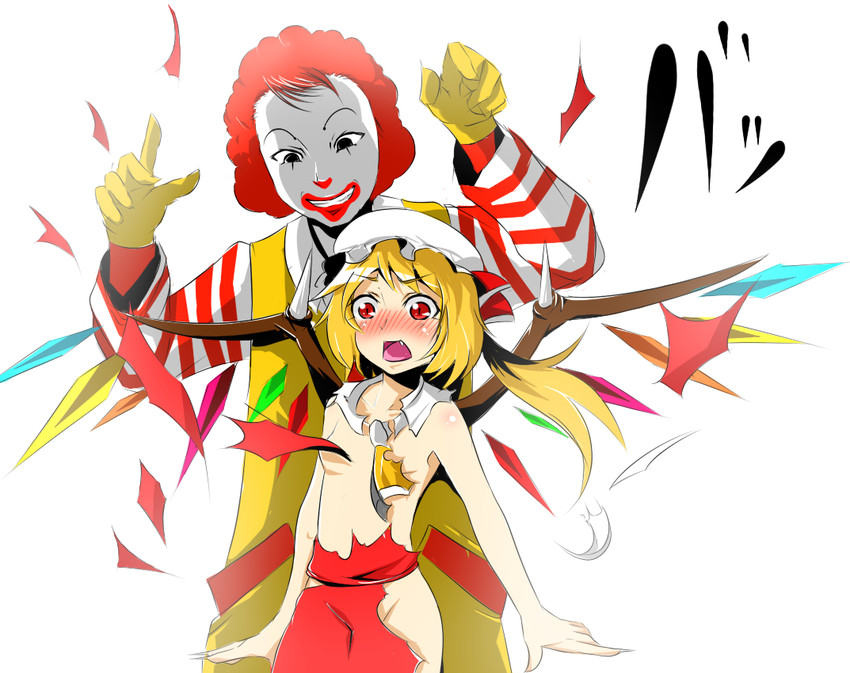 flandre scarlet and ronald mcdonald (touhou) drawn by oriennto