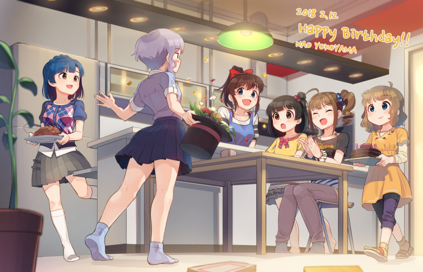 suou momoko, makabe mizuki, nanao yuriko, yokoyama nao, satake minako, and 1 more (idolmaster and 1 more) drawn by kamille_(vcx68)