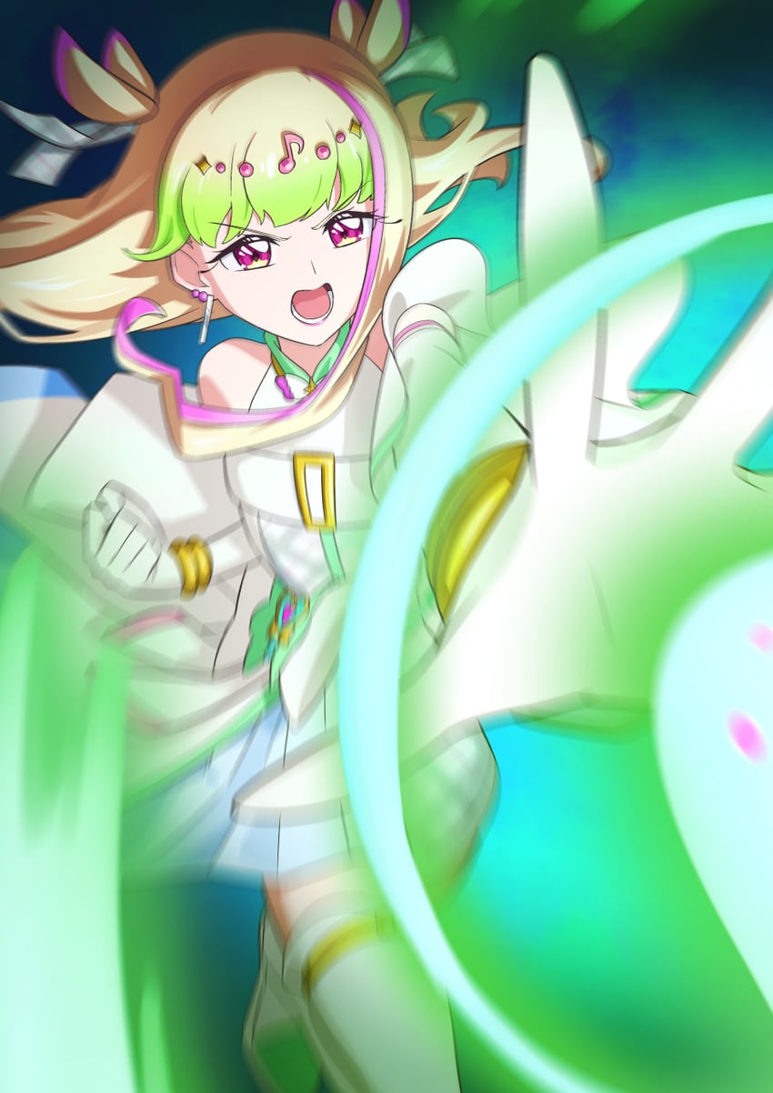 purirun and cure zukyuun (precure and 1 more) drawn by tiler_(tiler00)