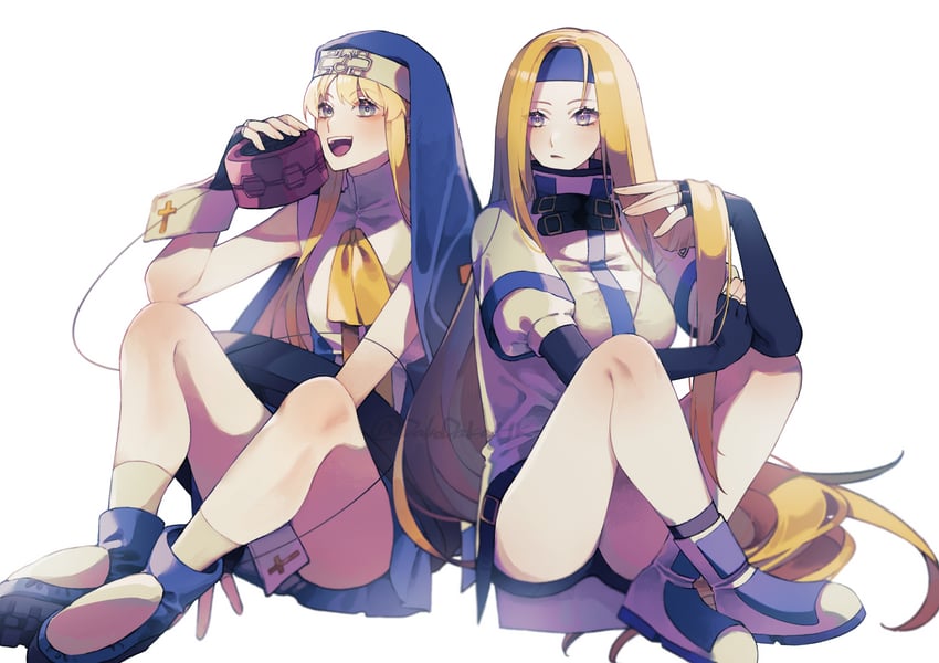 bridget and millia rage (guilty gear and 2 more) drawn by ko_jira