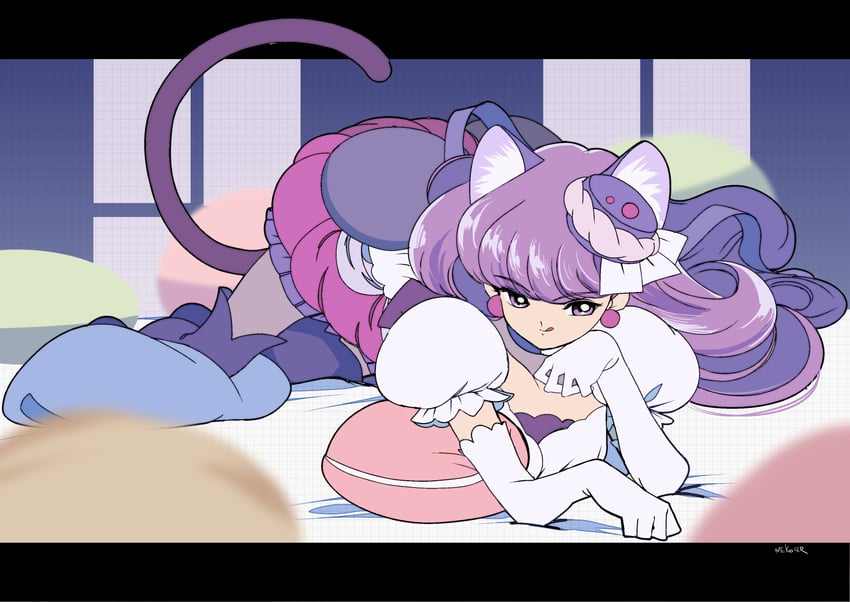 kotozume yukari and cure macaron (precure and 1 more) drawn by edoya_inuhachi
