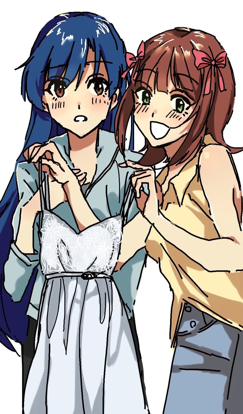 kisaragi chihaya and amami haruka (idolmaster and 1 more) drawn by katsu_(kana)