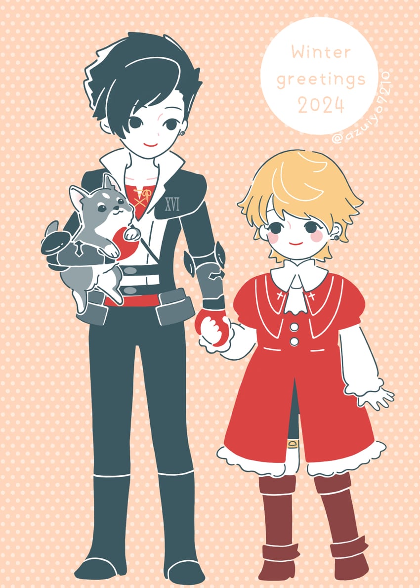 clive rosfield, joshua rosfield, and torgal (final fantasy and 1 more) drawn by azuiyo7210