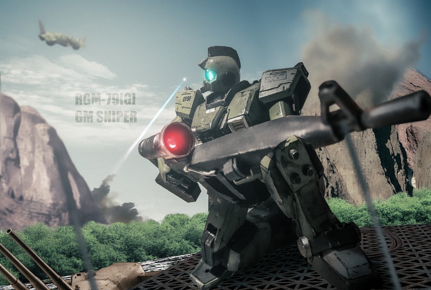 gm sniper and apsalus ii (gundam and 2 more) drawn by te_zhuang_chen