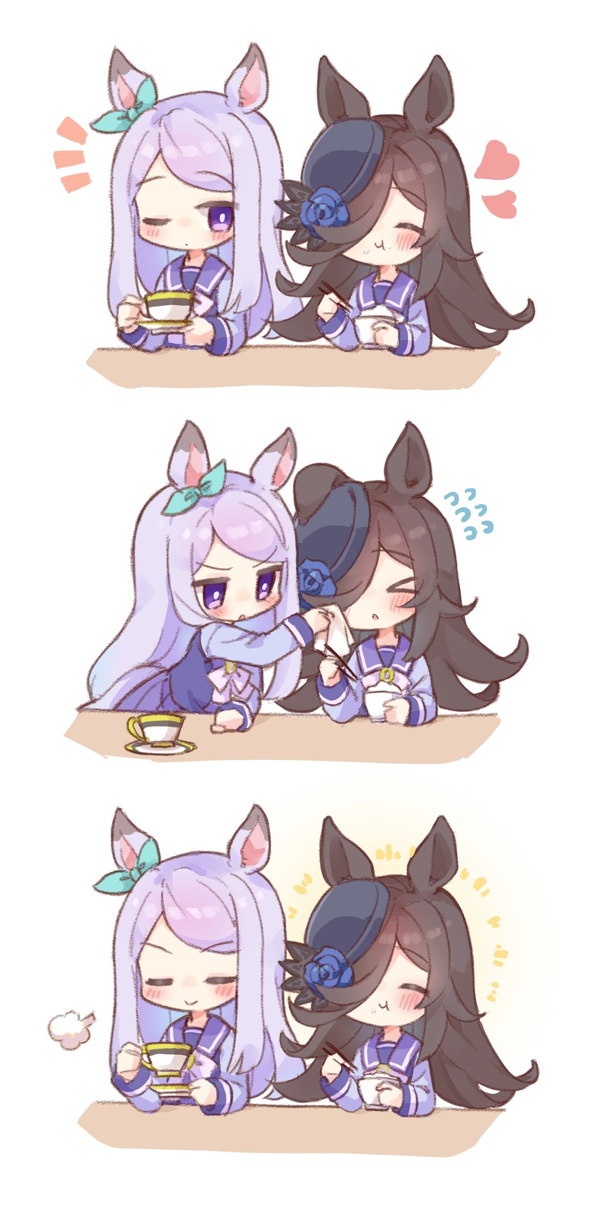rice shower and mejiro mcqueen (umamusume) drawn by mola_mola