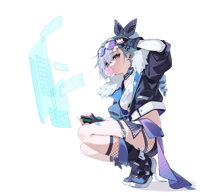 silver wolf (honkai and 1 more) drawn by bibisuka