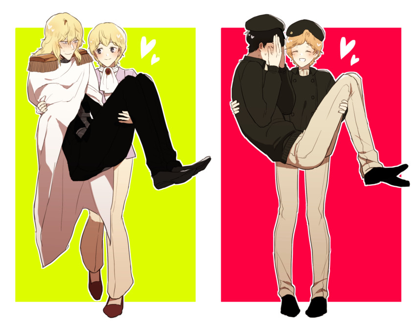 yang wen-li, reinhard von lohengramm, frederica greenhill, and hildegard von mariendorf (ginga eiyuu densetsu) drawn by posssico