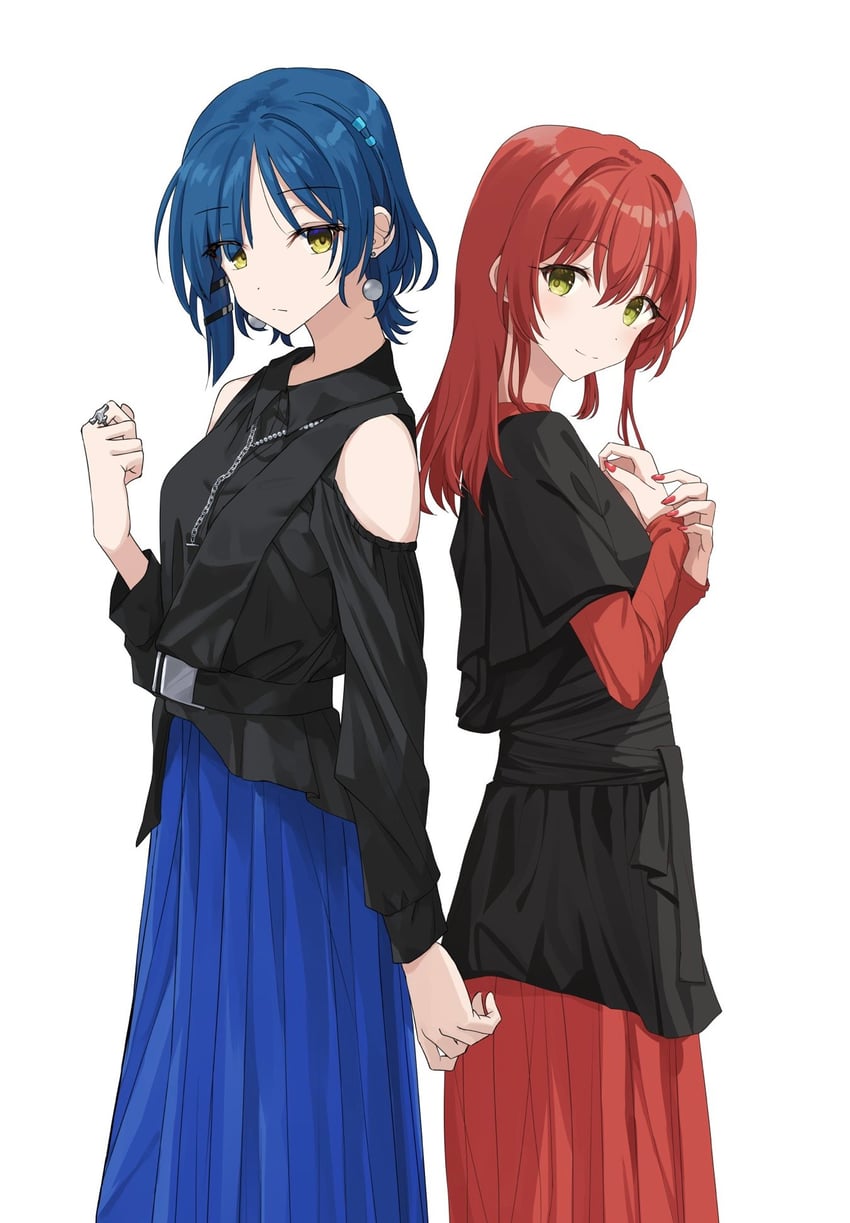 kita ikuyo and yamada ryo (bocchi the rock!) drawn by kanaria_hisagi