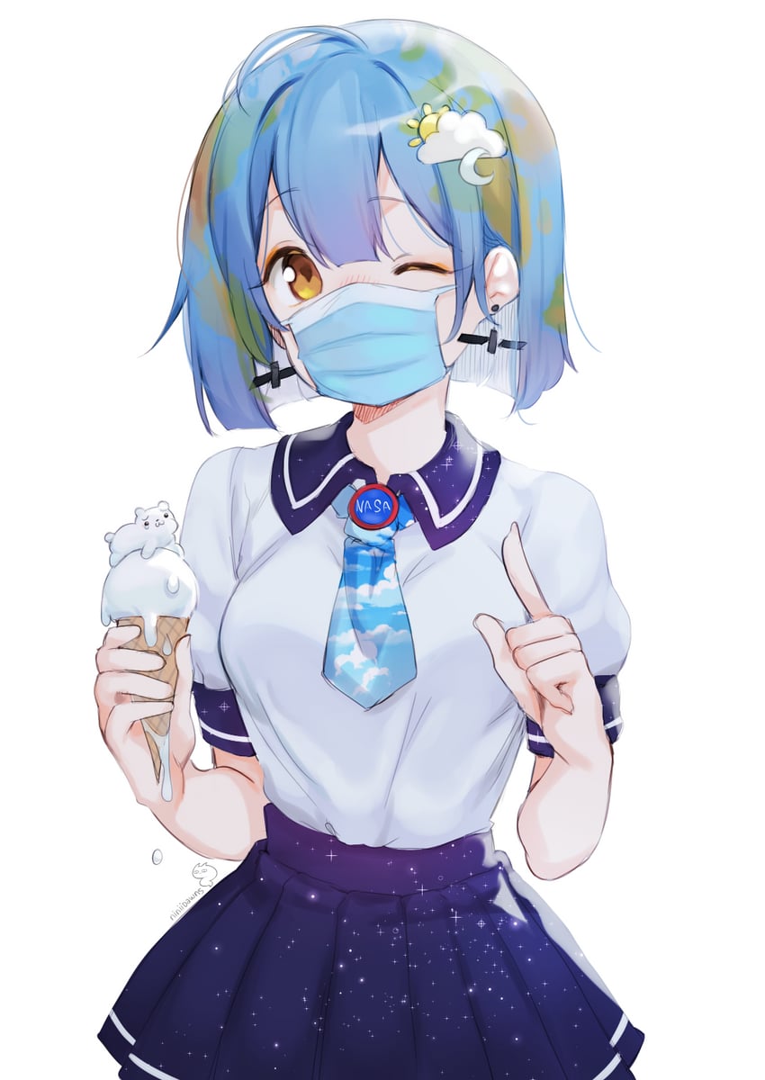 earth-chan (original) drawn by niniidawns