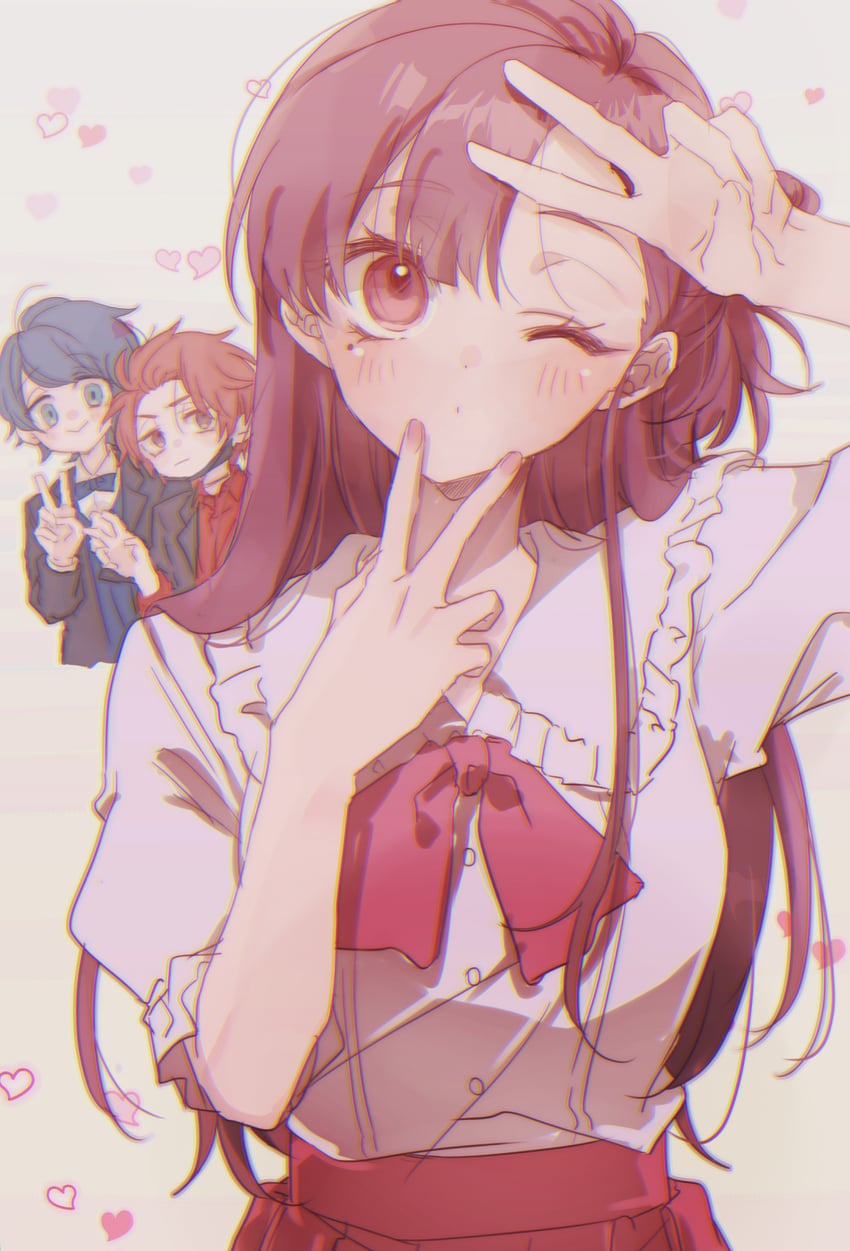 kajiyama fuuta, sakurai haruka, and kashiki yuno (milgram) drawn by kao_ru05