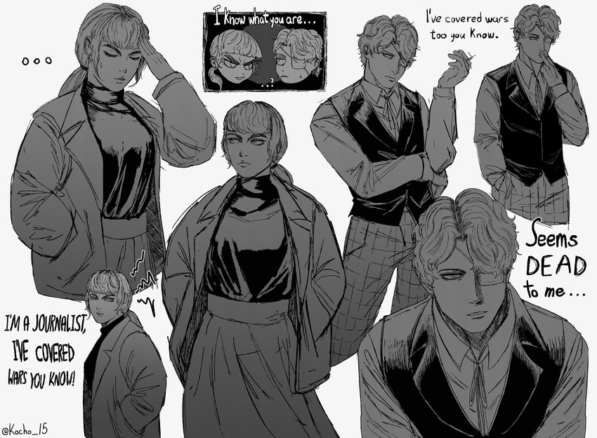 daan and karin (fear & hunger and 1 more) drawn by kocho_15