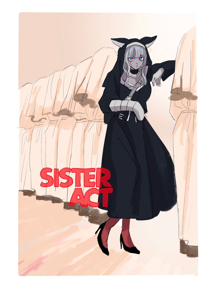 nun (master detective archives: rain code and 1 more) drawn by parimi_(tobari)