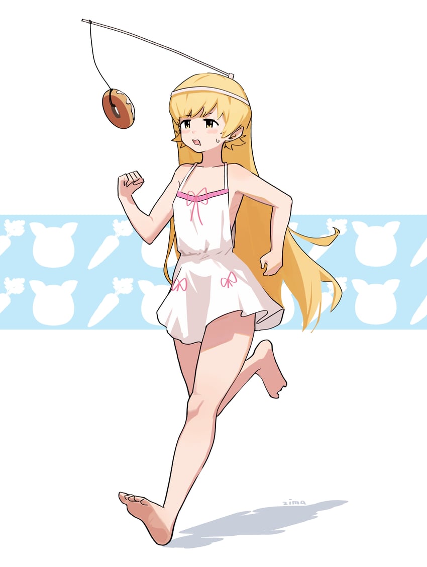 oshino shinobu (monogatari and 1 more) drawn by baisebandaoti1