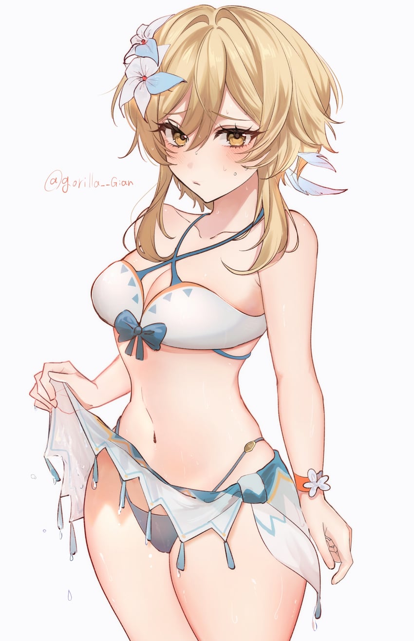 lumine (genshin impact) drawn by hotaboshi_yazuki