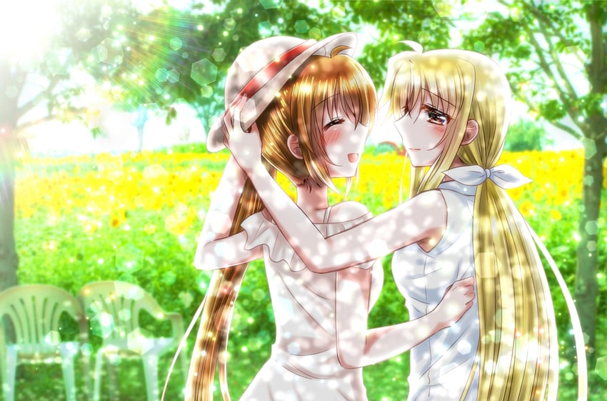 fate testarossa and takamachi nanoha (lyrical nanoha and 2 more) drawn by nanashiki