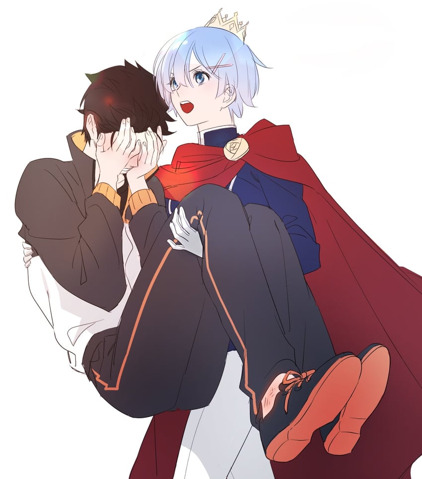 rem and natsuki subaru (re:zero kara hajimeru isekai seikatsu) drawn by fndlwm_re