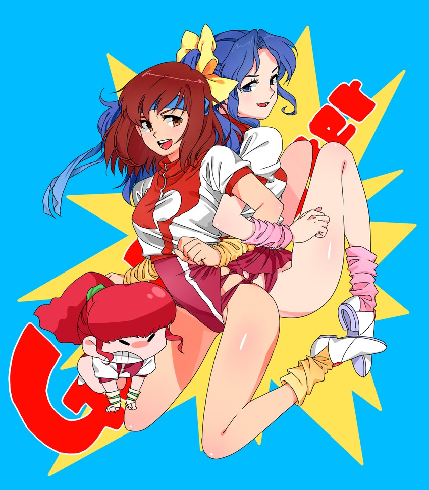 takaya noriko, jung freud, and amano kazumi (top wo nerae!) drawn by nikukyukin