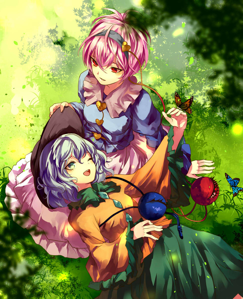 komeiji koishi and komeiji satori (touhou) drawn by eredhen