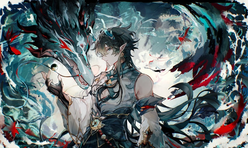 dan heng (honkai and 1 more) drawn by mulihaohao