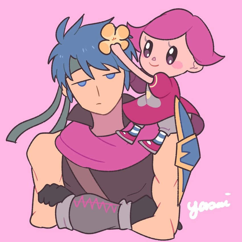 ike and villager (fire emblem and 4 more) drawn by yasaikakiage