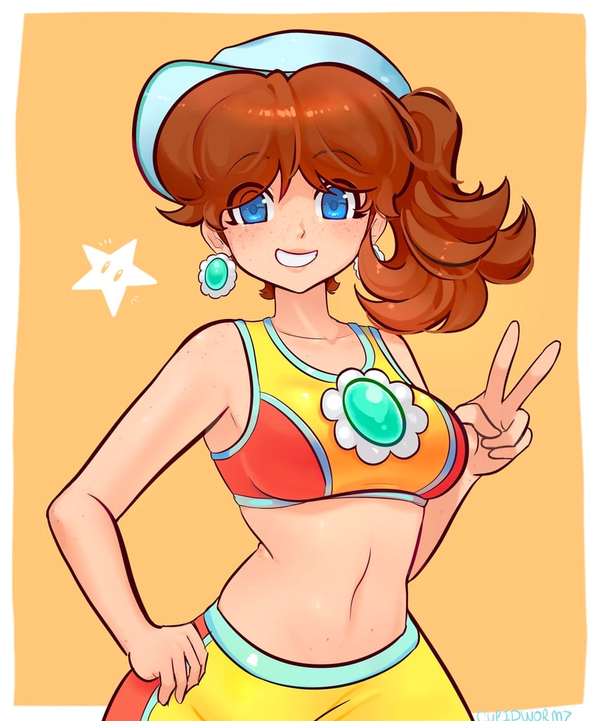 princess daisy (mario and 2 more) drawn by raezoreye