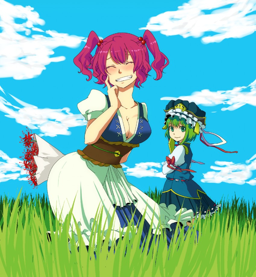 shiki eiki and onozuka komachi (touhou) drawn by ibe_yukiharu