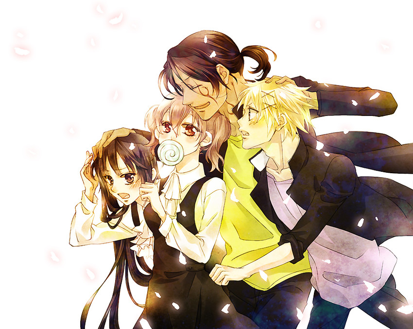 shirakiin ririchiyo, roromiya karuta, watanuki banri, and sorinozuka renshou (inu x boku ss) drawn by hanagosui