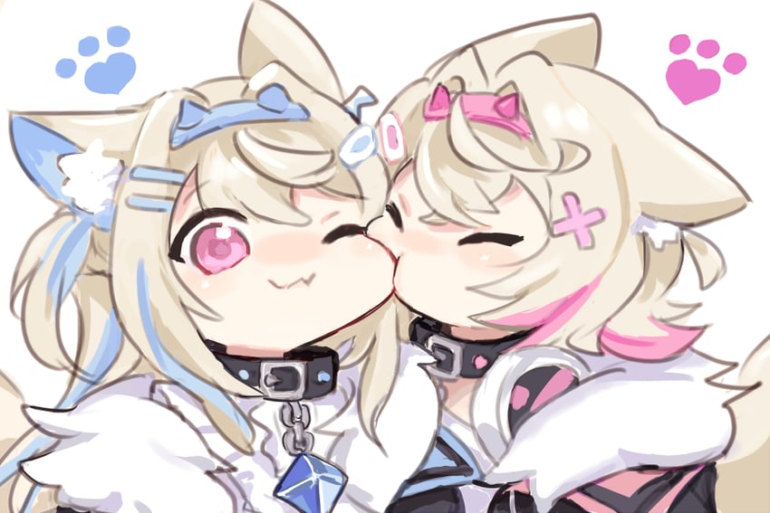 fuwawa abyssgard and mococo abyssgard (hololive and 1 more) drawn by yuuyu_(777)
