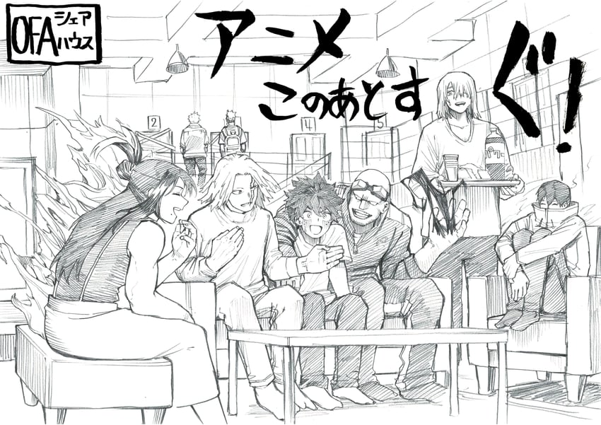 midoriya izuku, all might, yagi toshinori, shimura nana, shigaraki yoichi, and 4 more (boku no hero academia) drawn by koba_ayu038