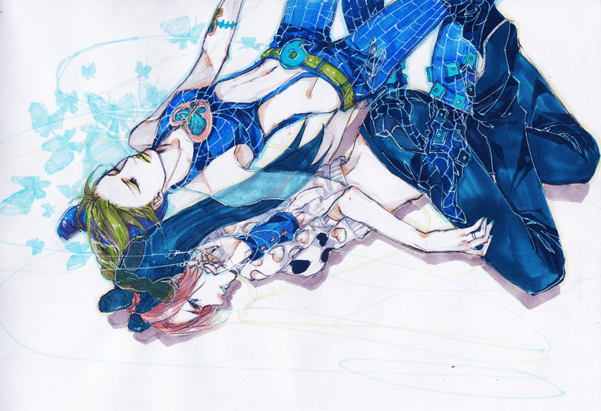 kujo jolyne and irene (jojo no kimyou na bouken and 1 more) drawn by yuner