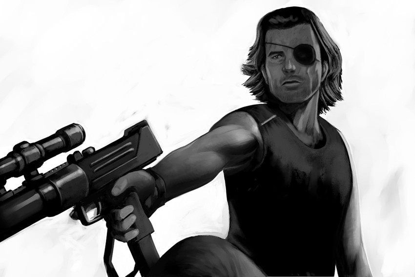 snake plissken (escape from new york) drawn by janome_gochou