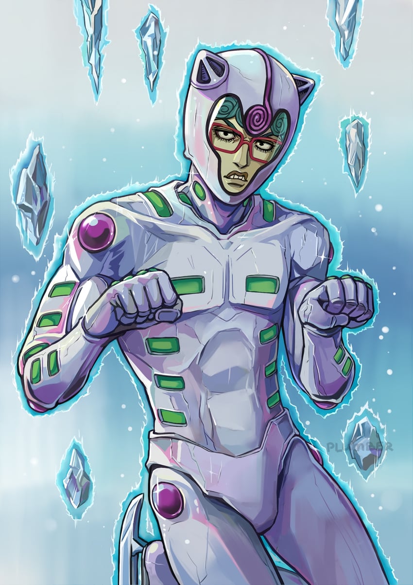 ghiaccio and white album (jojo no kimyou na bouken and 1 more) drawn by vasiliy-plumber
