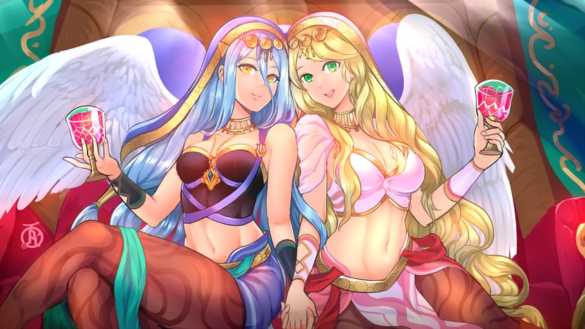azura and leanne (fire emblem and 3 more) drawn by revolverwing
