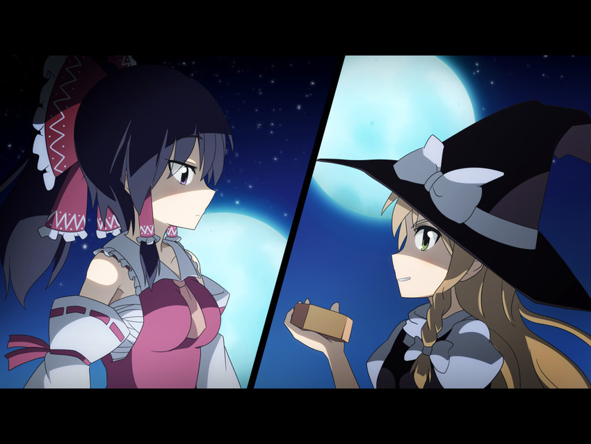 hakurei reimu and kirisame marisa (touhou and 1 more) drawn by cato_(monocatienus)