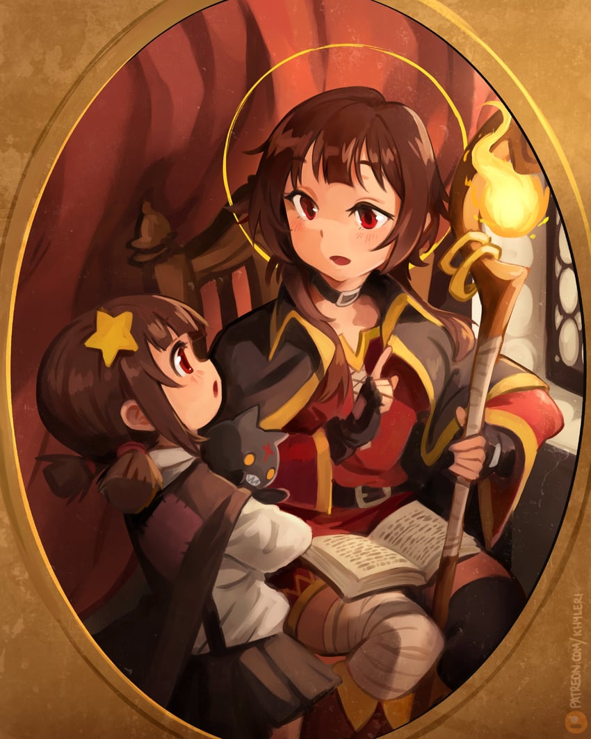 megumin and komekko (kono subarashii sekai ni shukufuku wo!) drawn by khyle.