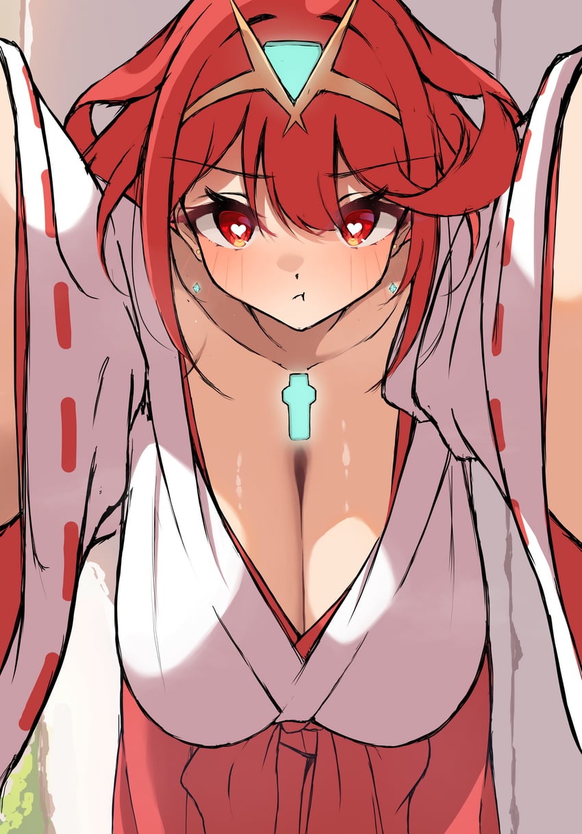 pyra (xenoblade chronicles and 1 more) drawn by mikan_(mika_n95)