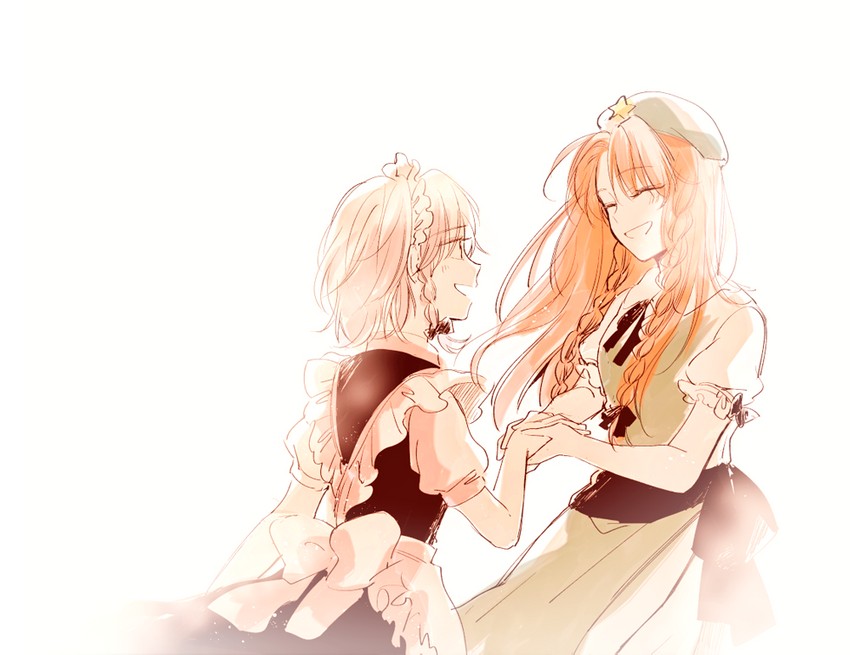 izayoi sakuya and hong meiling (touhou) drawn by yonu_(yonurime)