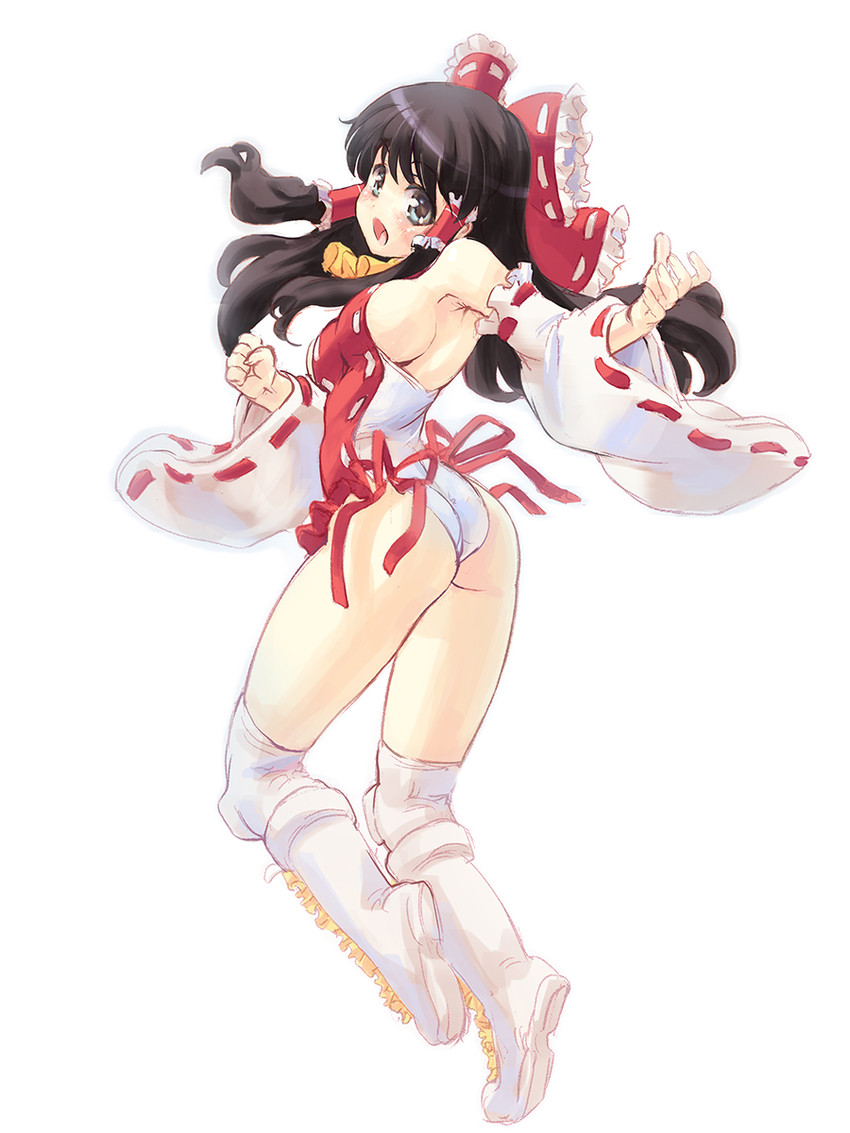 hakurei reimu (touhou and 1 more) drawn by kiyama_satoshi