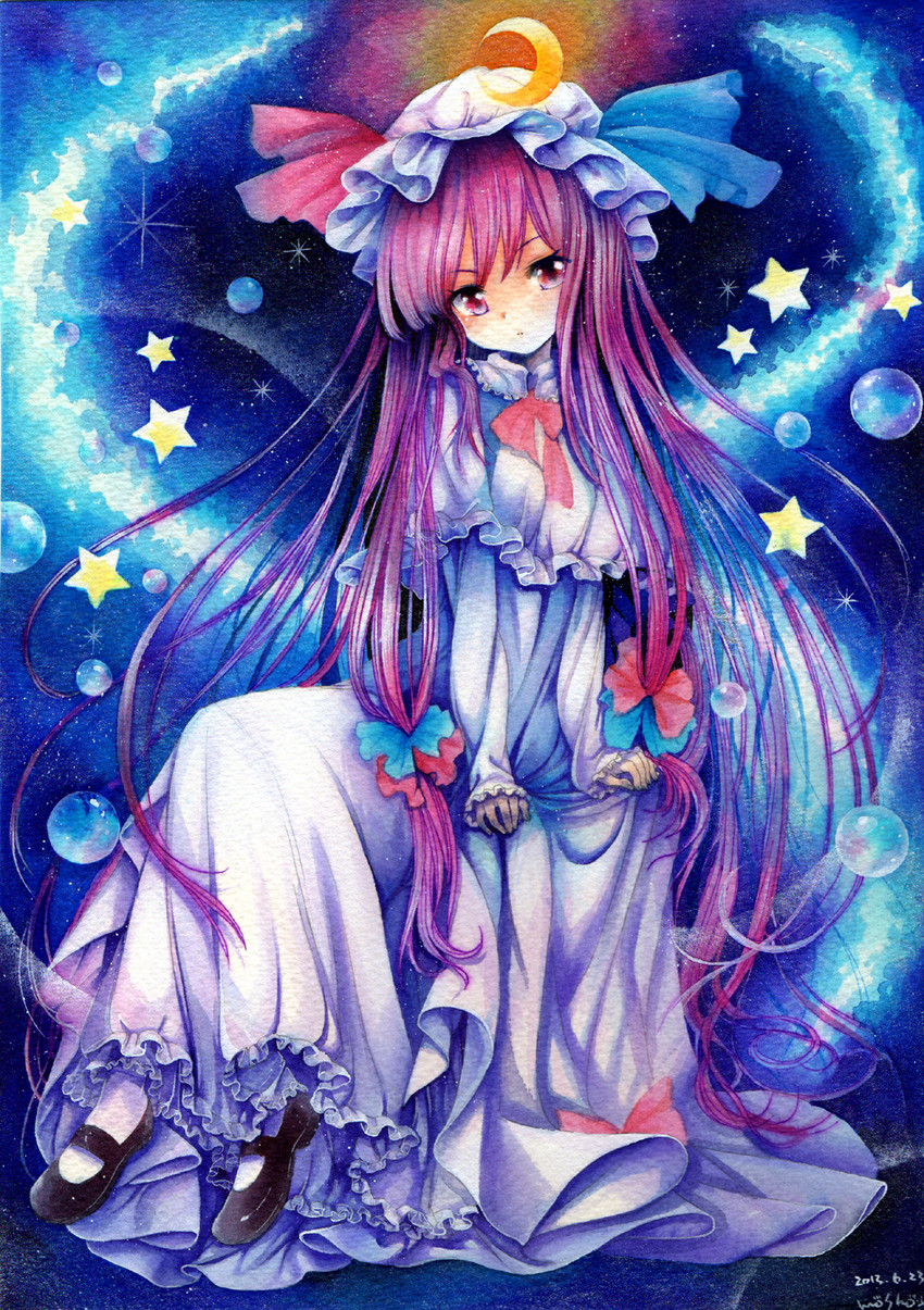 patchouli knowledge (touhou) drawn by mosho